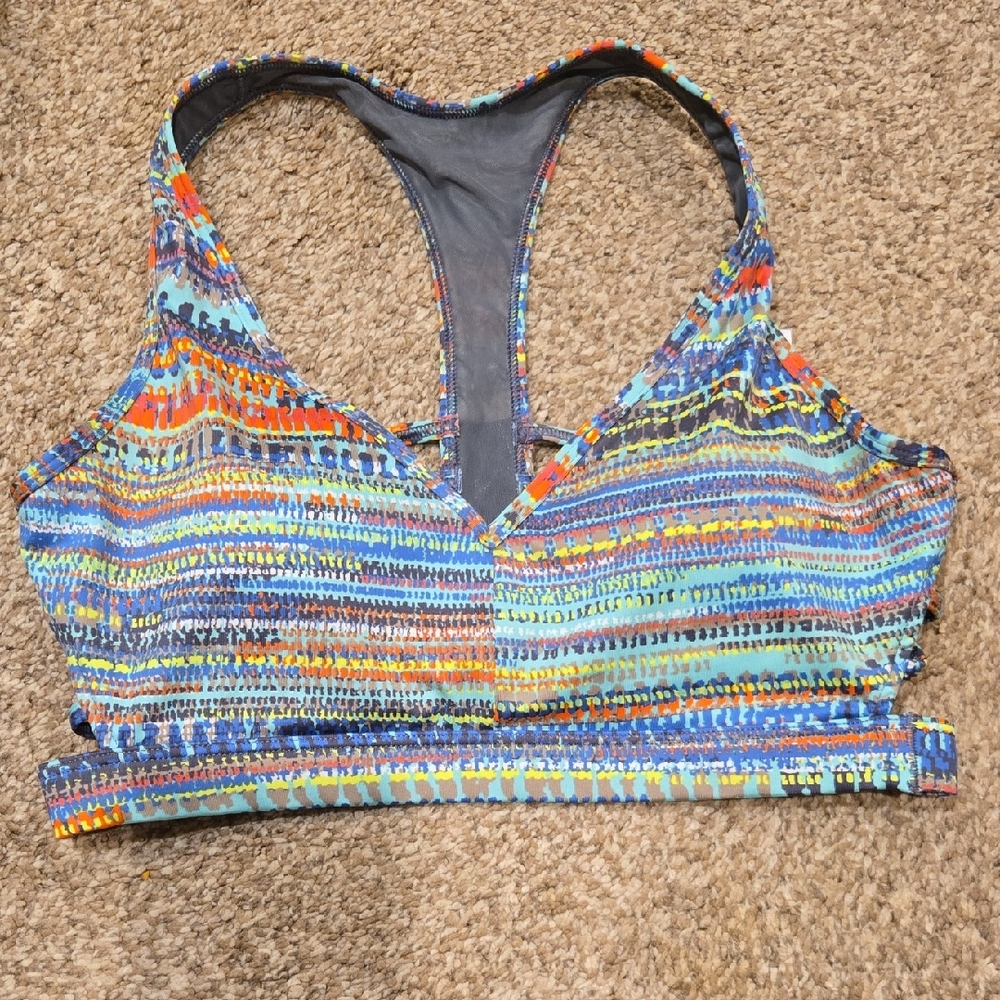 Victoria's Secret, Medium sports bra with a multicolor pattern. NWOT